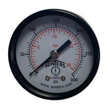 MANÓMETROS MARCA WINTERS CARATULA 2" CAJA NEGRA CONEXION 1/4"