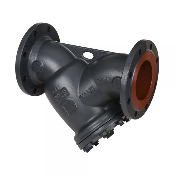 Filtro-Y DN150 - Ø 6", cuerpo de hierro fundido, conexión brida