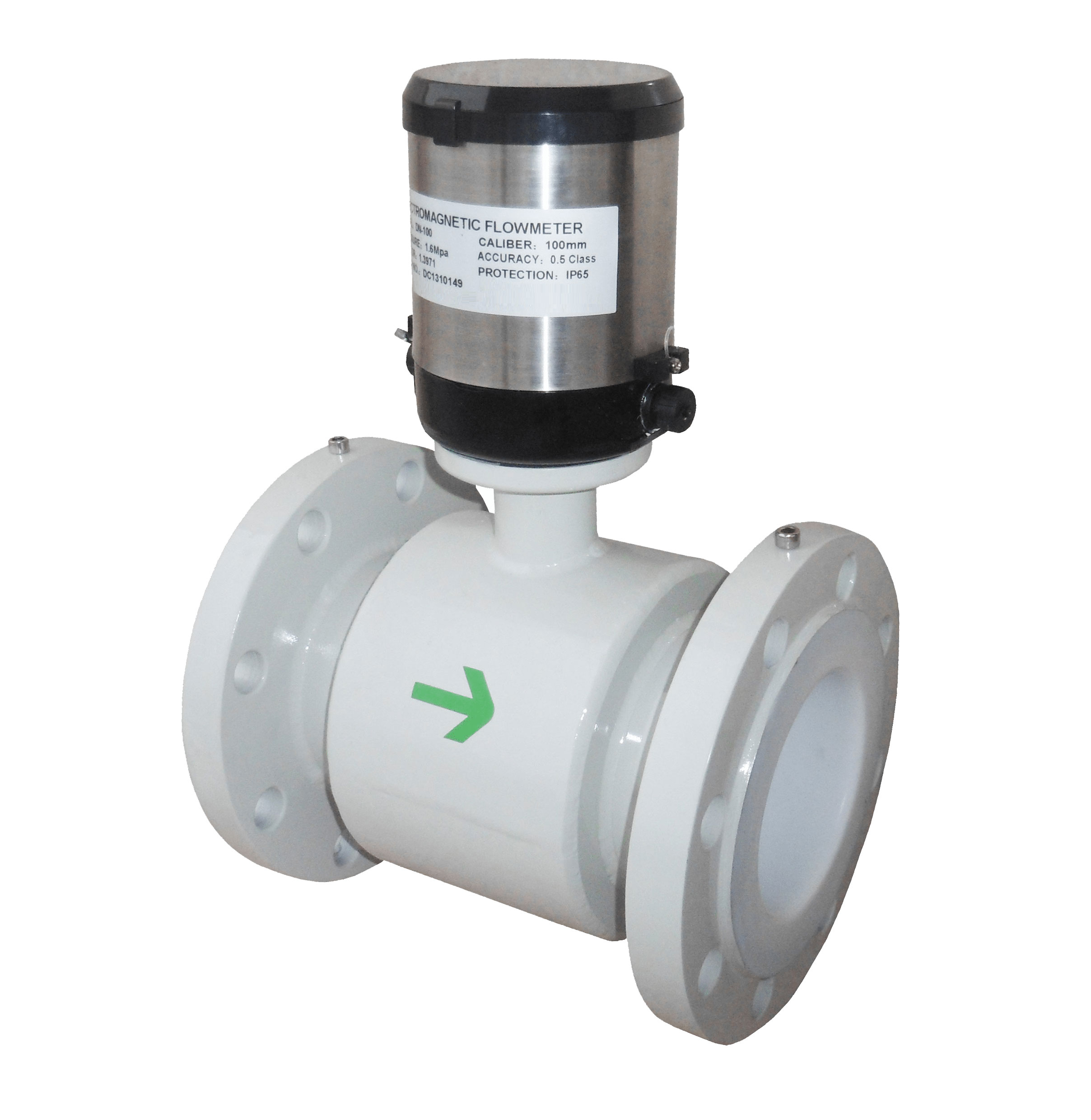 FLUJOMETRO ELECTROMAGNETICO ACERO CARBON DN100 4″ BRIDA DIN16 RECUBRIMIENTO CAUCHO ENDURECIDO CON BATERIA