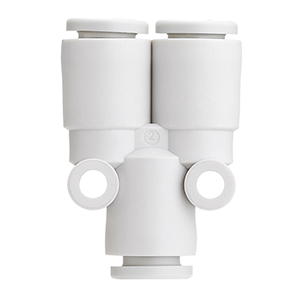 Conexión instantánea, uso general, conexión tubo a tubo, unión “Y” – KQ2U*-00 KQ2U08-00A