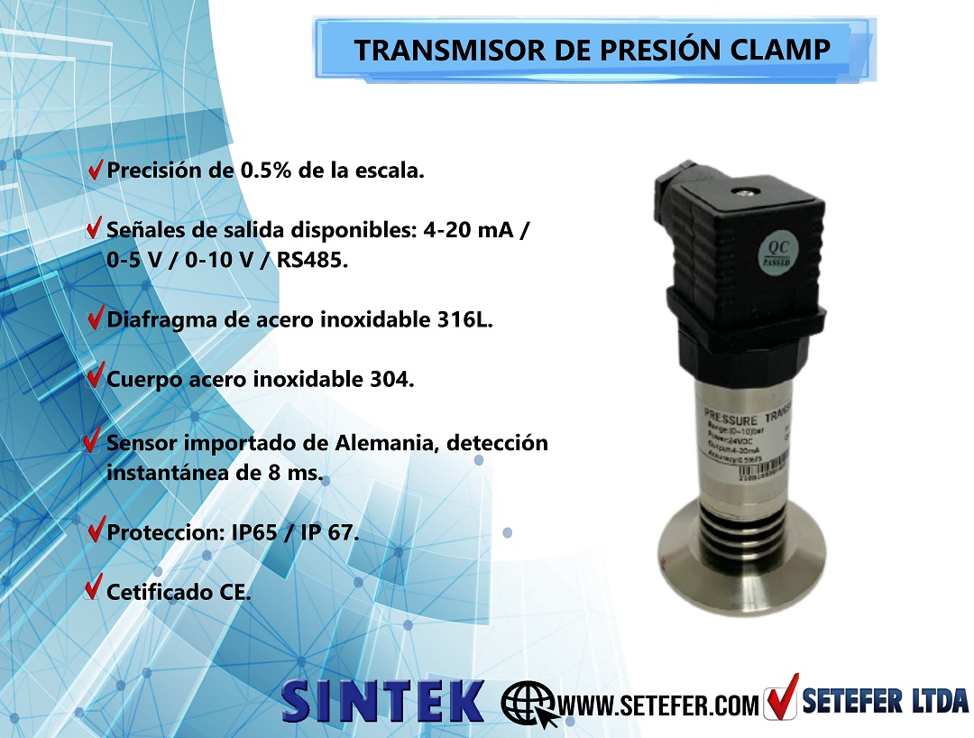 Transmisor de Presión Clam