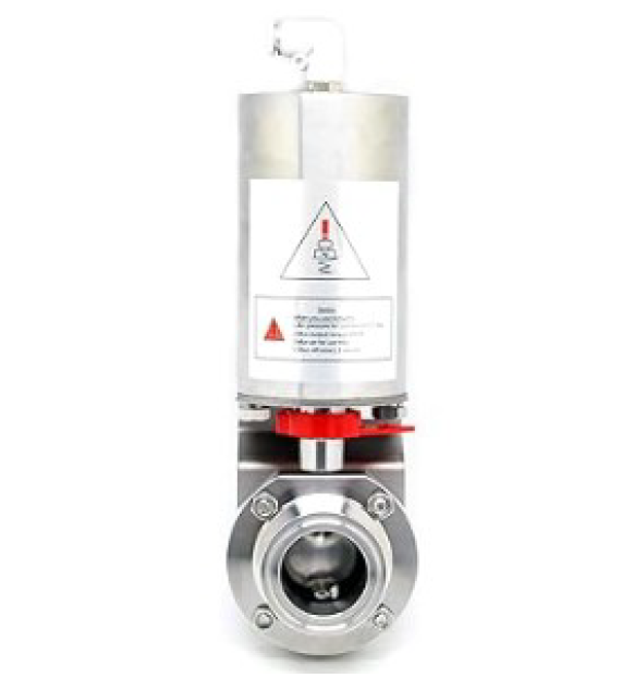 VALVULA MARIPOSA SANITARIA CON ACTUADOR TOTAL INOX